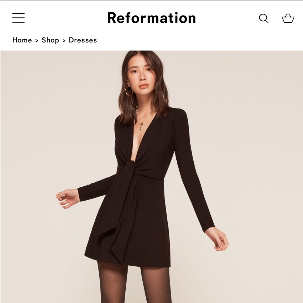 Reformation black Shayna dress.